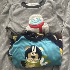 Just One You & Carter's Boys Pajama Sets 4T/4 Fleece Yeti Football Bear